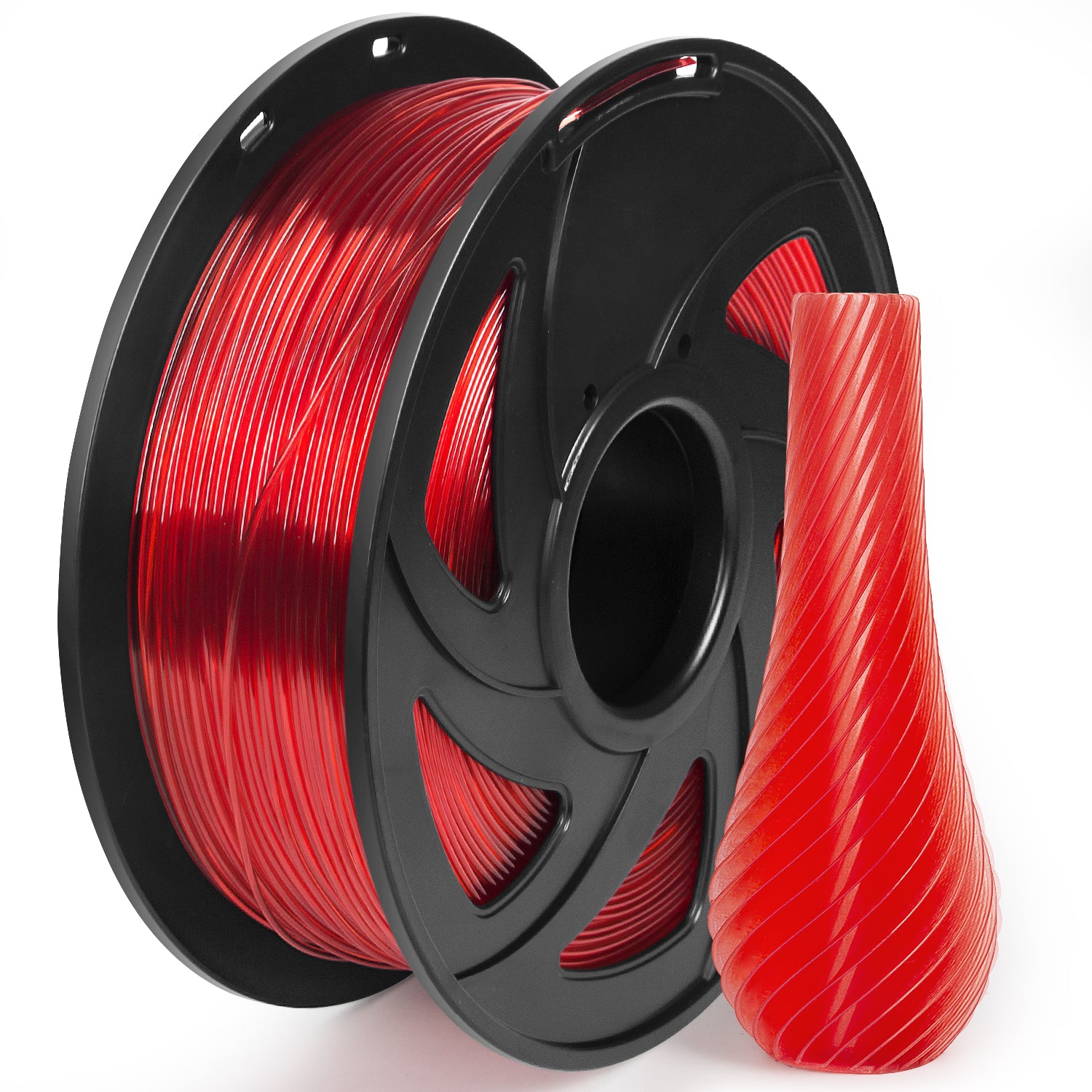 PETG Filament for 3D Printer Black, 1.75mm 1kg Spool (2.2lbs), Dimensional Accuracy +/- 0.02 mm, Clog-free/Bubble-free/Tangle-free 3D Printing Filament for Models, Sculptures, Candle Holders, Dog Tags