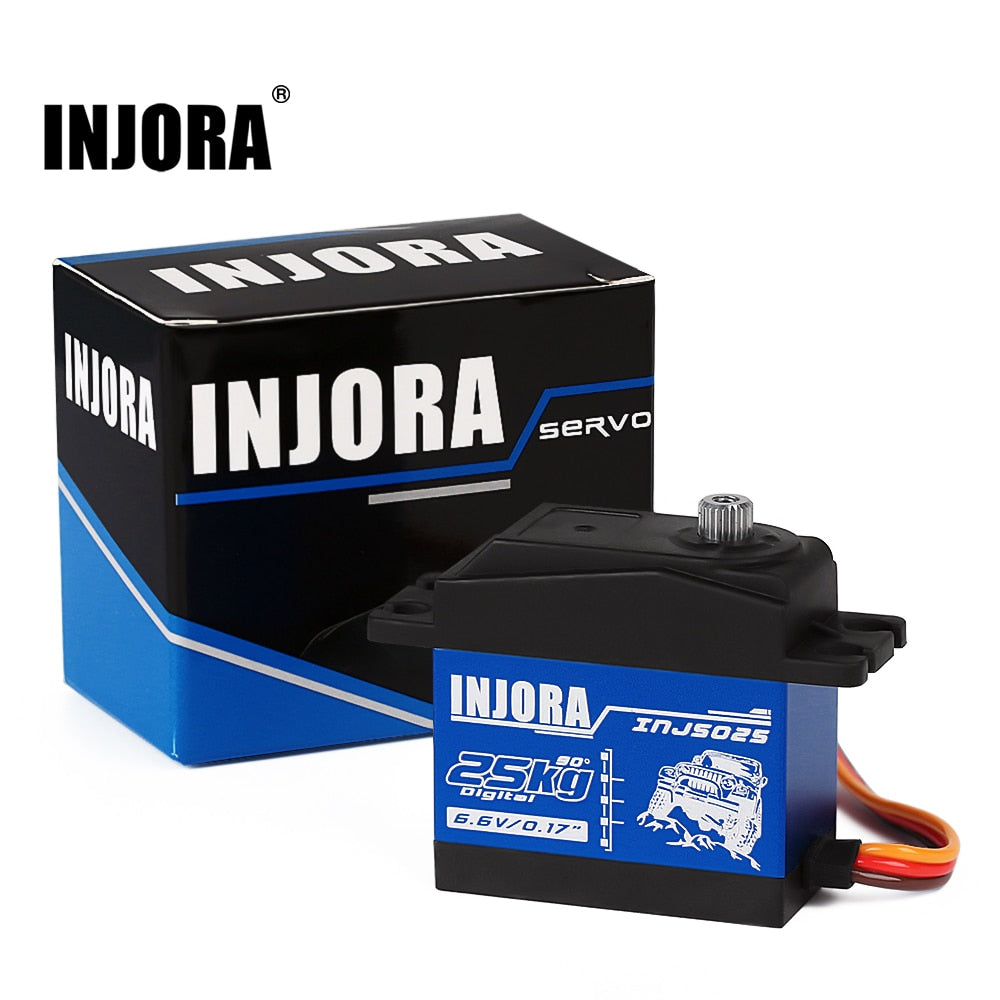 INJORA INJS025 RC Car 25KG 35KG Metal Gear Large Torque Digital Servo for RC Car Crawler SCX10 TRX4 RC Car Truck Robot Parts